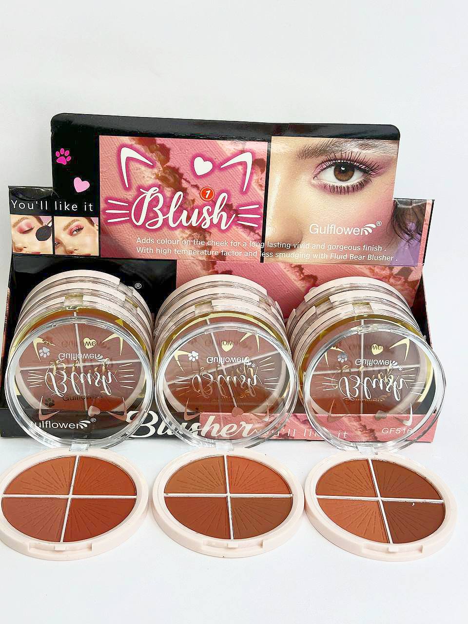 رژگونه 4رنگ گل فلاور (عمده)کد516